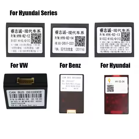 Car Adapter With Canbus Box Amplifier Decoder For Hyundai Sonata 9 KIA KX7 KX5 Sonata 8 /16 Benz W20