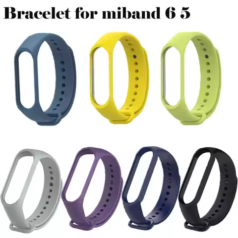 Bracelet For xiaomi mi band 6 5 strap soft Silicone smart watch Accessories Wristband TPU For mi ban