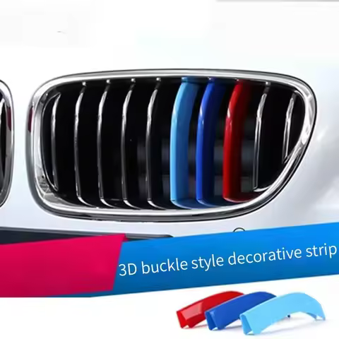 3pcs/lot Car Grille Network Decor Trims Grill Sticker for BMW E46 F30 E90 3 Series Car Style BMW Gri
