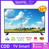 Sivatel Smart TV LED 32 inch tv Digital 32 /27/30inch TV Android Televisi Netflix/YouTube-WiFi/HDMI/USB