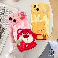 SS800 SOFTCASE SILICON WAVY WAVE POOH & LOTSO FOR iphone 6+ 7 8 7+ 8+ X XS XR XS MAX 11 12 13 14 15 