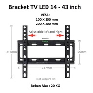 Wall Wall Bracket TV Aquila 2204 TV LED LCD 22 24 27 32 37 42 43 in Vesa 200x200 no tlt
