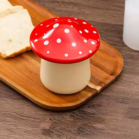 1pc Speckled White Butter Crock with Lid for Countertop - Ceramic French Butter Dish for Spreadable 