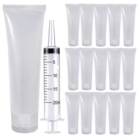 50Pcs 15-100ml Frosted Hose Bottles Flip Cover Plastic Soft Tubes Facial Cleaner Lotion Tube Travel