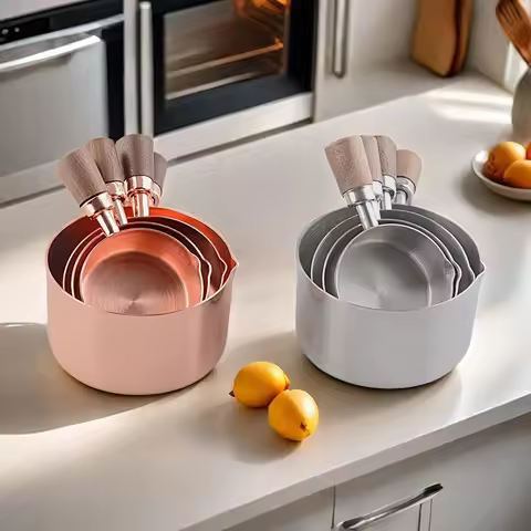 80/125ml Stainless Steel Sauce Cup Coffee Extraction Cup Black Walnut Handle Measuring Cup Baking Me