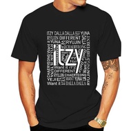 Men t-shirt ITZY NAMES AND MUSIC COLLAGE WHITE tshirt men t shirt
