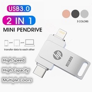 HP Type-C Flash Drive 1TB OTG Pendrive 512GB TypeC Thumbdrive Otg For iPhone Pendrive Storage P6LU