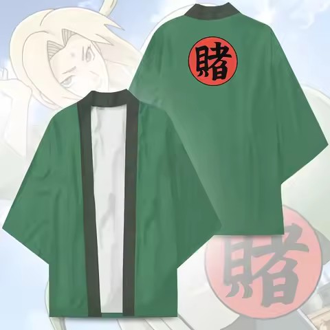 New Anime Konoha Hokage Tsunade Kimono Cosplay Costumes Haori Cloak Cardigan Jacket Adult Kids Coat