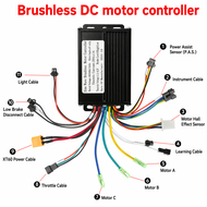 36V 48V 20A Sine Wave Brushless Motor Controller 350W-500W 2 Protocol SM Plug for 2 Line LCD E-bike 