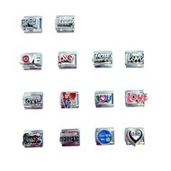 Stainless Steel DIY Charm Bracelet Love Letter Module Italy Charms Stainless Steel Stretch Bracelet