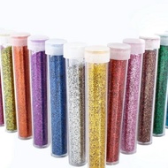 [Glitter Material] 12 Colors Bottled Glitter Powder Cross Stitch Gold Powder Glitter Powder Glitter 