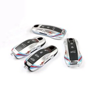Fine Car Key Case Car Key Fob Cover ABS Key Fob Protector Suitable for Macan 718 Cayenne Cayman Pana