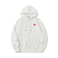 CDG Play Cardigan Coats Red Heart Embroidery Hoodies