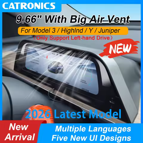 For Tesla 9.6" Big Air Vent Dispaly For Model 3 Highland 2024-2026 & Y Juniper 2025-2026 New HUD Sup