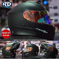หมวกกันน็อคยกคาง RD RANDOM MATRIX แว่น2ชั้น ถอดซักได้ รองรับการติดบลูทูธ  M L XL