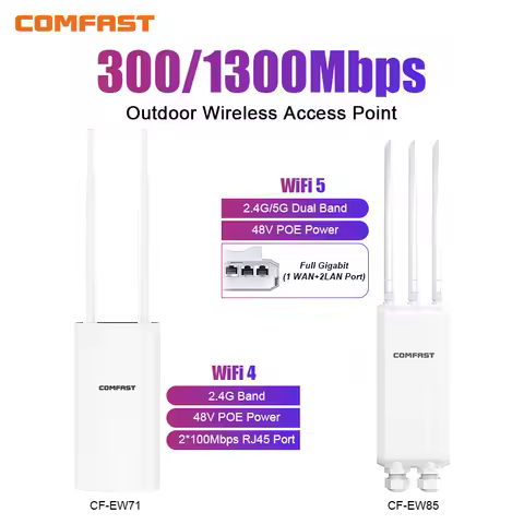 Comfast AX1300 Wifi Outdoor Wireless Router Access Point 2.4&5.8G Gigabit WiFi Router AP Repeater Ex