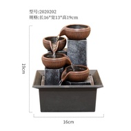 QY2Small Water Fountain Living Room Fortune Feng Shui Wheel Desktop Circulating Water Decoration Office Fortune Feng Shu