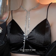 Diamond Stream Necklace Niche Exaggerated Necklace Simple Super Flashing