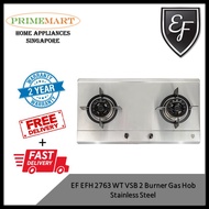 EF EFH 2763 WT VSB 2 Burner Gas Hob Stainless Steel *2 YEARS LOCAL WARRANTY