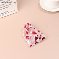 [asiutong2] 10pcs Red Love Heart Organza Bags Wedding Party Gift Candy Drawstring Bag Christmas Valenes Day Jewellery Display Pouches [SG]
