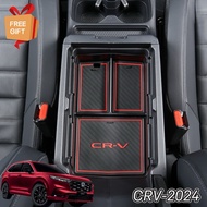 HONDA CRV 2024 ARMREST STORAGE BOX ORGANIZER BLACK RED FOR CRV 2024 ACCESSORIES