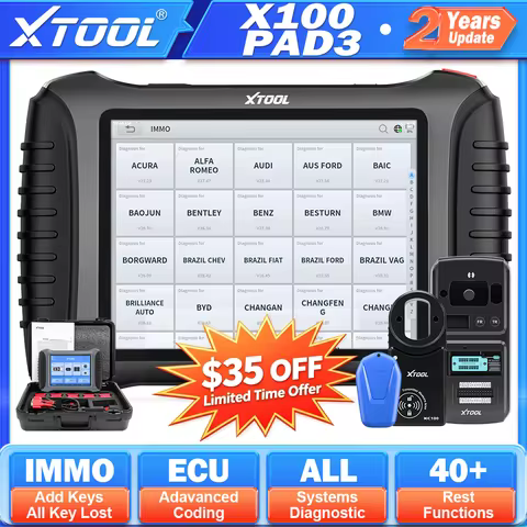 XTOOL X100 PAD3 V2.0 Elite Auto Key Programmer X100PAD3 IMMO Key Programming Tools All Key Lost All 
