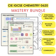 Cambridge IGCSE Chemistry 0620 Mastery Bundle | Past Papers Analysis, Notes, Topical Past Q&A, Mock 
