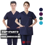 💥READY STOCK💥BAJU SCRUB MEDICAL SCRUB SUIT Doctor 's Scrub FOR MAN &amp; WOMEN / TOP+PANTS