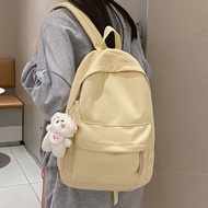 France Colorin Kite Japanese Harajuku chic Solid Color Backpack Simple Soft Girl Girl School Bag Backpack