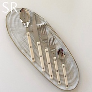 French Sabre Paris Hotel High-Grade Stainless Steel Western Tableware Knife Fork Spoon Butter Knife Steak Knife