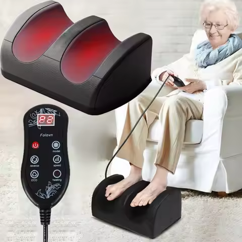 Shiatsu Foot Massager Machine Calf Ankle Massager Deep Kneading Massage for Relaxation Plantar Fasci
