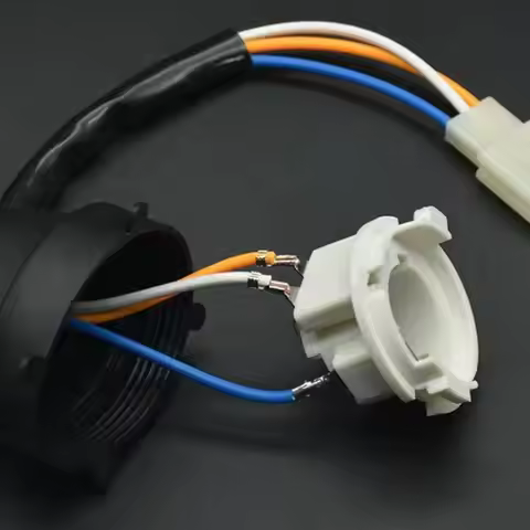 1PC New BA20D Lamp Bulb Connector Base Adapter Fit Motorbike Headlight Socket For REX 400 450 500