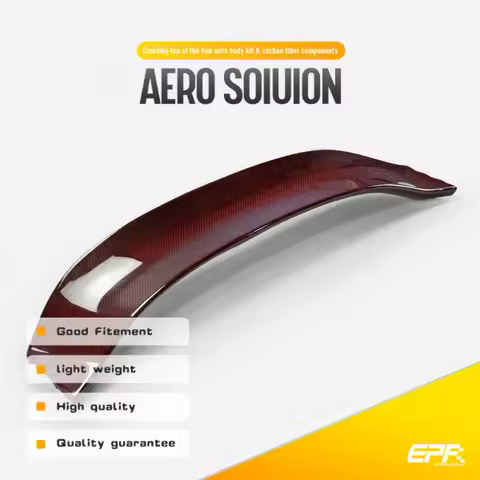 Red Color VRSAR1 Style Carbon Fiber Rear Wing Flap Fibre Trunk Spoiler Blade Fit For Honda 17 On Civ