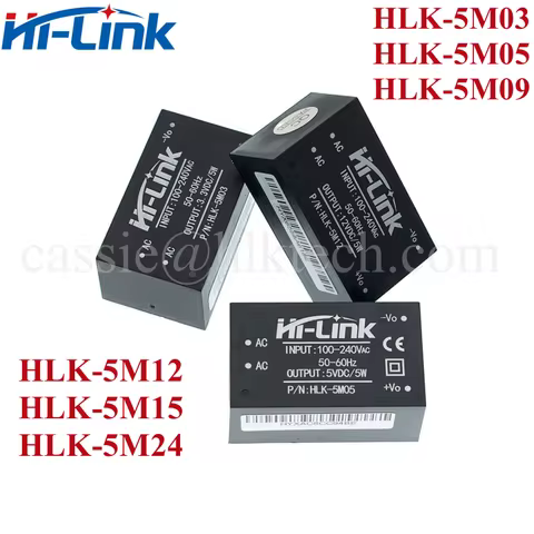 HLK-5M03 HLK-5M05 HLK-5M09 HLK-5M12 10pcs/lot 5W ACDC 220V to 5V Buck Step Down Power Supply Module 