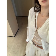 Hers| ️ 21034 Daily Versatile Breathable Comfortable Sunscreen Knitted Jacket