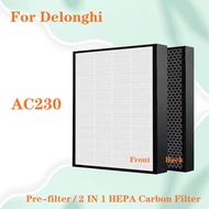 Replacement Air Purifier Filter Activated Carbon and HEPA Filter Composite Filter For Delonghi AC230 Air Purifier 365*258*25mm