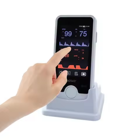 Pet Clinic Veterinary Portable Blood Oxygen Saturation Vital Sign Monitor Pulse Oximeter SPO2 FR Hos