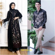 Outher - TERLARIS Batik Nafastore Baju batik couple Sinta Gamis Tule mix velvet premium mutiara paye
