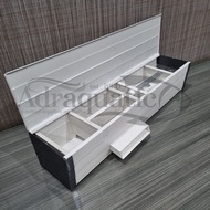 TALANG FILTER WATERFALL UK. 50CM TOP FILTER ATAS AQUARIUM BOX BOK KOTAK KOSONG AIR TERJUN KOLAM HEWA