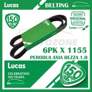LUCAS 6PK1155 PERODUA AXIA BEZZA 1.0 FAN BELT