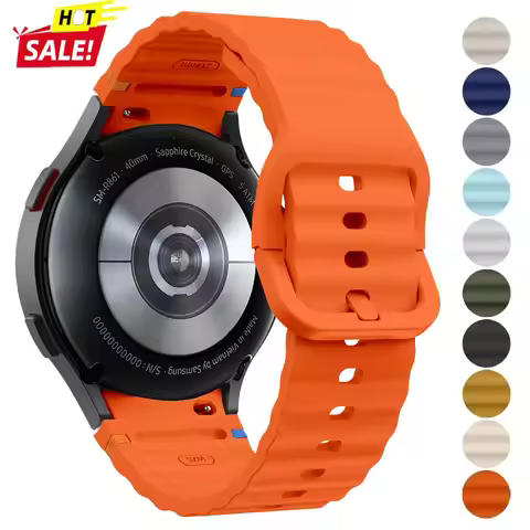 HOT Original Silicone Band for Samsung Galaxy Watch 7 6 5 4 44mm 40mm 5Pro 45mm Bracelet for Galaxy 