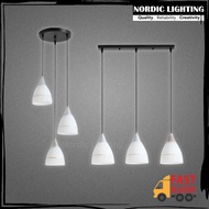 Nordic Lighting Modern Glass Material Pendant Light Lamp Holder E27 Hanging Lamp Lampu Gantung Kaca 