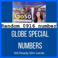 ◆ ☎ ⊕ 0915 0916 0917 0927 000-999's Random Number Globe Sim card Special Vanity Rare Lucky Number C