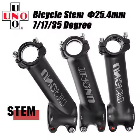 UNO 25.4mm Stem Mtb Bicycle Handlebar Stem 7 17 35 Degree Ultralight MTB Power Bike Table Mountain R