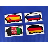 Sticker Bendera Spani/Russia/Germany/Afghanistan Sticker Flag