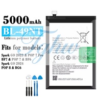 For Tecno Spark GO 2023 POP 7 PRO Battery BL-49NT Battery