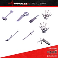 Sunrisepop Jujutsu Kaisen Pewter Keyring - Hand of Mahito/Hand of Yuji/Kasumi's Katana/Maki's Spear/