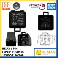 RELAY 5 PIN FLPC0101 SD 105 12VDC-Z  70/80A