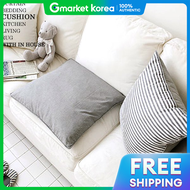 Charcoal Stripe Seat Cushion Cover /Cushion Cover /50X50 /Yarn-Dyed Cotton /Charcoal