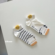 Kikeee Smiley Emoticon Korean Socks
